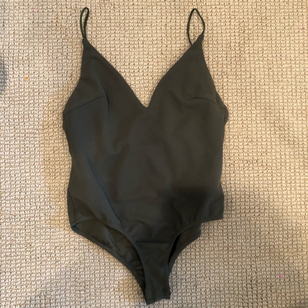 Green tank bodysuit
